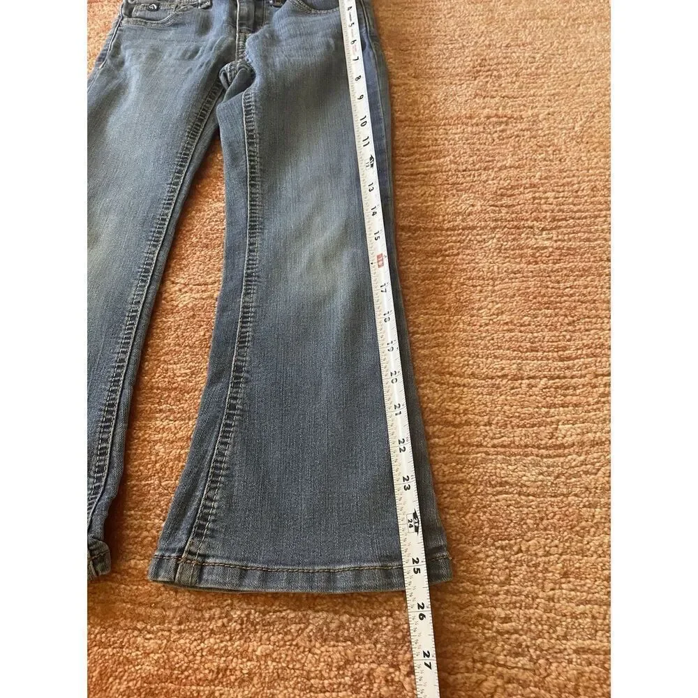 Jordache Flare flair girls stretch blue jeans size 6
